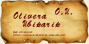 Olivera Ubiparip vizit kartica